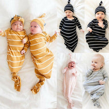 Load image into Gallery viewer, Cute Baby Sleeping Bags Newborn Infant Swaddle Wrap Envelope Baby Blanket Striped Swaddling Wrap Sleep Sack
