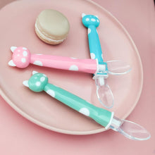 Load image into Gallery viewer, 1pcs Baby Soft Silicone Spoon Candy Color Temperature Sensing Spoon Children Food Baby Feeding Tools For Eating