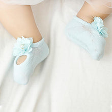 Load image into Gallery viewer, Baby Girl Anti-Slip Cotton Bow Lace Flower Floor Socks Spring Socks Excellent Quality Everyday Wear