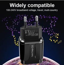 Load image into Gallery viewer, Quick Charge 3.0 USB Charger QC 3.0 Fast Charging Plug Adapter Wall Mobile Phone Chargers