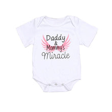 Load image into Gallery viewer, Newborn Kids Baby Girls Boys Clothes Father's Day Letter Print Romper Bodysuit For Baby For Girls And Boys Dadies & Momies Miracle Print