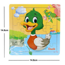 Load image into Gallery viewer, 38 Style Cartoon Wooden Puzzle Children Animal/ Vehicle Toy For 2-6 Year Baby Early Educational Toys for Kids