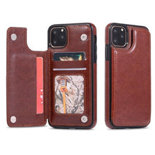 Load image into Gallery viewer, Luxury Leather Cover For iPhone 14 12 13 Mini 11 Pro XR XS Max 6 6s 7 8 Plus 5 5s Wallet Phone Card Slot Flip PU Leather Kickstand Card Slots Case Double Magnetic Clasp Durable Shockproof Cover For iPhone