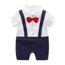 Load image into Gallery viewer, Style Summer Baby Boy girl Rompers 100% Cotton Gentleman Romper Toddler Kids Jumpsuits For Boys