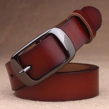 Load image into Gallery viewer, MEDYLA Women's Belt Genuine Leather Fashion Retro Belts High Quality Luxury Brand Ladies Alloy Buckle Casual Jeans Belt