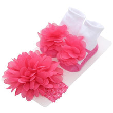 Load image into Gallery viewer, Princess Colorful Lace Baby Socks Bow Cute Baby Bowknot Warm Socks And Hair Band Set Stylish Design For Baby Girls