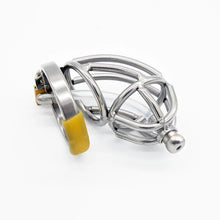 Load image into Gallery viewer, Stainless Steel Male Chastity Device with Catheter,Cock Cage,Chastity Belt,Penis Ring,Virginity Lock,Adult Game,Cock Ring A143