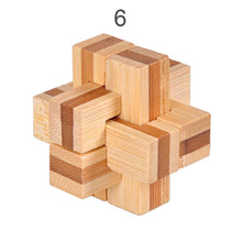 Load image into Gallery viewer, 12 Style Brain Teaser 3D Wooden Interlocking Puzzles Game Toy Bamboo Small Size For Adults Kids