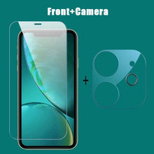 Load image into Gallery viewer, 3 In 1 2PCS Front+Back+Lens Full Cover Tempered Glass Film For iPhone 12 11 Pro Max Mini Screen Protector For iPhone 13 Pro Max Glass Temper Glass Film Temper Glass Film Premium HD Clarity Anti-Fingerprint/Scratch for iPhone