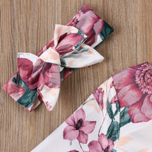 Load image into Gallery viewer, Newborn Infant Baby Girls Dress Floral Kids with Long Sleeve Dress +Headband Outfits Set Clothes Modern Dress for Girls