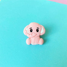 Load image into Gallery viewer, 2pc Silicone Elephant Teether Baby Silicone Chew Charms Baby Teething Gift Toddler Toys Unique Design