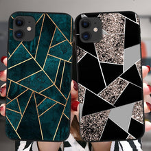 Load image into Gallery viewer, Unique Abstract Ultra Thin Sparkle Soft Silicone Case For iPhone XS Max 8 7 Plus X XR 6 6S 5S Mini Black Phone Case Marble Geometric Art Soft Silicone Cover