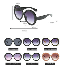Load image into Gallery viewer, Luxury Round Oversized Big Frame Oval Vintage Elegant Woman Sunglasses Oculos De Sol Gafas