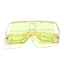 Load image into Gallery viewer, Luxury Modern NEW Fashion Square Oversized and Big Frame Woman and Ladies SunglasseBrand Metal Rivet Trend Unique Female Eyewear Wth UV 400 Protection