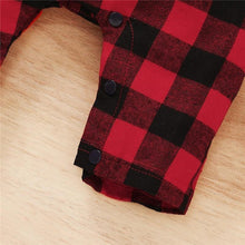 Load image into Gallery viewer, Spring Autumn Newborn Cotton Casual classic Plaid Collar Jumpsuit for Baby Boys / Girls In Elegant Retro Modern Style