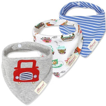Load image into Gallery viewer, Moder 3PCS Baby Bibs Bandanna Lot Cotton Multi-style Triangle Cartoon For Infant Boys And Girls