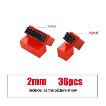 Load image into Gallery viewer, Letter & Number Stamp Punch Set - Hardened Steel for Metal, Wood, Leather (A-Z, 0-9)