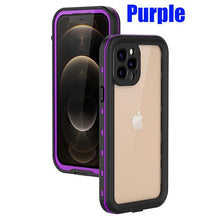 Load image into Gallery viewer, Waterproof For iPhone 14 13 12 11 Pro Max Case Red Clear Cover Diving Underwater Swim Outdoor Sports Built-in Screen Protector Full Body Heavy Duty Protective Cover for iPhone