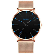 Load image into Gallery viewer, Minimalist Men's Fashion Ultra Thin Watch Simple Men Business Stainless Steel Mesh Belt Quartz Watch Relogio Masculino