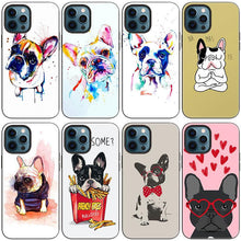 Load image into Gallery viewer, Cute Frenchie Puppy Phone Case For Iphone 14 13 12 Mini 11 Pro Max 7 8 Xr X Xs 7 8 Plus Se 2020 2022 Cover Cute Slim Phone Transparent Soft Elastic Silicone Cover