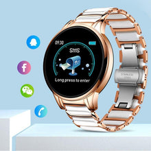 Load image into Gallery viewer, New Ceramic Smart Sport Fitness Watch For Women With Heart Rate Blood Pressure Monitor For Android and IOS Sistems Sport Multifunctional Steel Belt Smartwatch