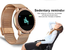 Load image into Gallery viewer, Luxury Ladies Smart Watch For Women With Blood Pressure Heart Rate Monitor Fitness tracker And Sport Smart Band Alarm Clock Reminder Smartwatch
