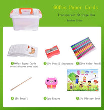 Load image into Gallery viewer, 100Pcs Baby Wooden Drawing Toys Painting Stencil Templates Coloring Board Children Creative Doodles Early Learning Education Toy