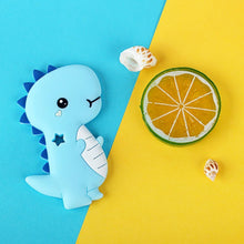 Load image into Gallery viewer, Dinosaur Baby Teether Animal Silicone Beads Chew Charms Food Grade Silicone Teether Bead Toy Gift For Baby and Kids