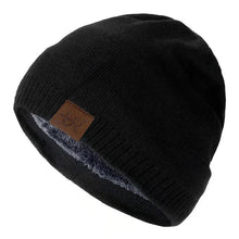 Load image into Gallery viewer, Unisex URGENTMAN Labal Winter Hats Solid Color Knitted Hats For Men And Women Beanie Cap Outdoor Add Fur Lining Warm Sports Hats