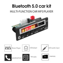 Load image into Gallery viewer, KEBIDU Bluetooth5.0 MP3 WMA WAV Decoder Board 5V 12V Wireless Audio Module Color Screen USB TF FM Radio For Car accessories