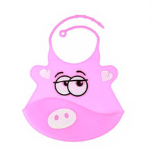Load image into Gallery viewer, Silicone Baby Bibs waterproof Baby Saliva Towel Animal Adjustable Cloths Bandana Soft Feeding Cartoon Bib For Kids