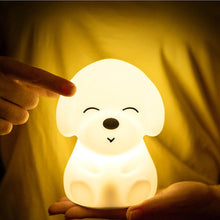 Load image into Gallery viewer, Dog LED Night Light Touch Sensor Remote Control Colors USB Rechargeable Silicone Puppy Lamp For Children Kids Baby Perfect Gift