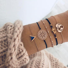 Load image into Gallery viewer, Boho Rose Map Bracelets & Bangles for Women Bohemian Round Charm Bracelet Set Fashion Multilayer Accessories Luxury Jewelry