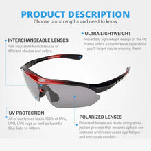 Load image into Gallery viewer, Hot! RockBros Polarized Cycling Glasses Cycling Sunglasses Outdoor Sport Road Bike MTB Men's Glasses TR90 Goggles Eyewear 5 Lens