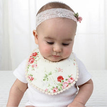 Load image into Gallery viewer, Double-deck Infant Baby Girl Boy Bib Kid Toddler Dinner Feeding Tassel Cotton Linen Burp Cloths