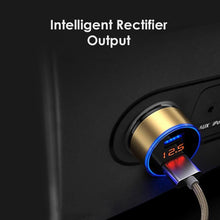 Load image into Gallery viewer, Portable Mini Fast Charger Dual USB Car Durable Phone Charger 5V 3.1A With LED Display Universal Lightweight Phone Charger