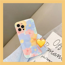 Load image into Gallery viewer, Cute Colorful Flowers Phone Case For iPhone 13 Pro Max 12 Mini 11 X XS XR 7 8 Plus Fashion Floral Soft Shockproof Cover Clear Cute Floral Design Back Cover