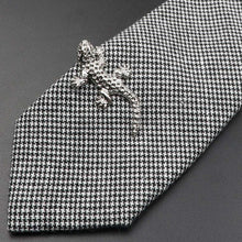 Load image into Gallery viewer, Unique Stainless Tie Clips Guitar Lizard Shaped Tie Clips Tie Clip Classic Tie Bar Clip Regular Trendy Durable Metallic Necktie Clips Wedding Business Ties Necktie Clips Pin For Mens Ideal Gift