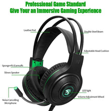 Load image into Gallery viewer, Modern LED STEVVEX Gaming Headphones USB 3.5mm USB Wired Game Headset Professional Earphones with Mic Voice Control for Laptop Computer and Gaming (3.5mm Plug)