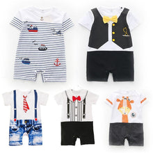 Load image into Gallery viewer, Luxury Baby Rompers Summer Style Baby Boy Girl Clothing Newborn Infant Short Sleeve Clothes Suit For Boys 1st Birthday