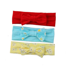 Load image into Gallery viewer, Summer Cute Floral Bows Baby Girl Headbands Elastic Bowknot Newborn Hair Band Turban Set Hair Accessories Bow Set For Kids