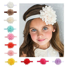 Load image into Gallery viewer, Handamde New Colorful Chiffon Flower Headband for Newborn Baby Toddler Ribbon Elastic Baby Headdress Kids Hair Band Girl Bow Knot Styling