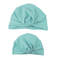 Load image into Gallery viewer, Modern Mom&Baby Turban Mother Baby Hat Headbands Mom Daughter Bow Knot Caps Print Solid Parent-Child Hair Accessories