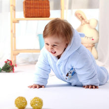 Load image into Gallery viewer, Modern Winter Baby Bear Animal Costume Hooded Romper Warm Flannel Plush Jumpsuit For Girls and Boys
