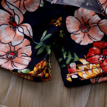 Load image into Gallery viewer, Modern colorful Floral Design Girl Princess Strapless Girls Dresses Summer Dress For Birthday And All Occasion