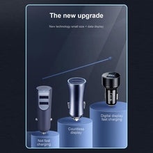 Load image into Gallery viewer, LED Universal 4.8A Car Charger Mobile Phone Fast Charging Adapter in Car With Display Quick Charge Dual USB