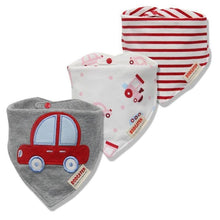 Load image into Gallery viewer, 3PCS Comfortable Waterproof Organic Cotton Baby Burp Cloth Bandanna Scarf Bibs For Newborn Baby Boy And Girl