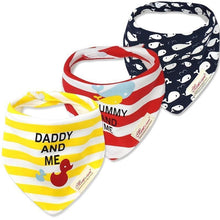 Load image into Gallery viewer, Moder 3PCS Baby Bibs Bandanna Lot Cotton Multi-style Triangle Cartoon For Infant Boys And Girls