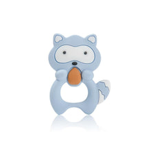 Load image into Gallery viewer, Silicone Raccoon Animal Cartoon Teether Food Grade Chewable Teething Toddle Safe For Baby And Perfect Gift For Babies