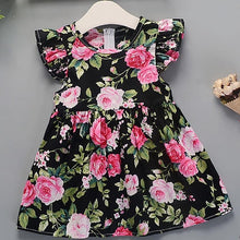 Load image into Gallery viewer, Baby Summer New Children Female Cotton A-Line Dress Kids Clothes Floral Princess Tutu Dresses For Girls